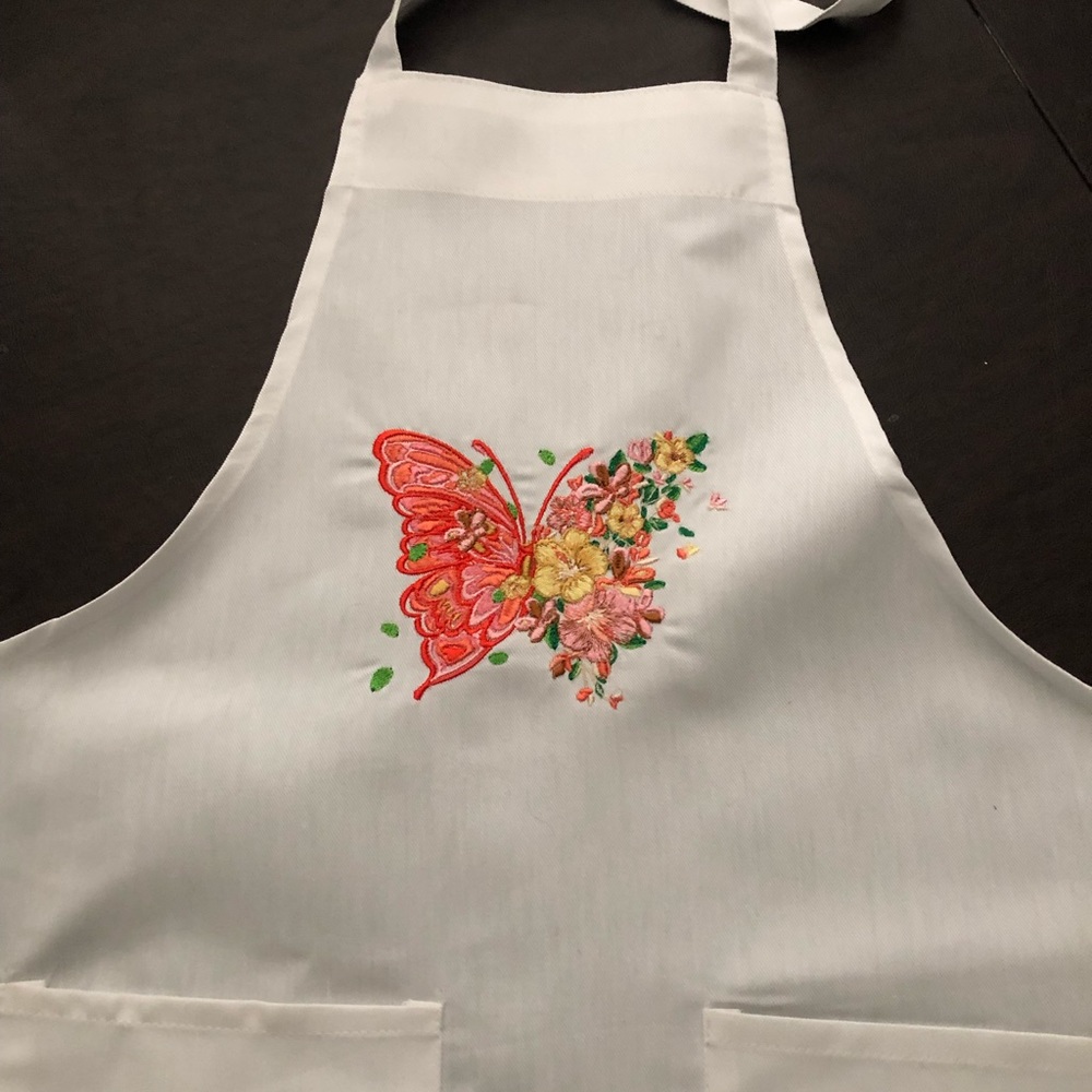 Floral Butterfly embroidered design